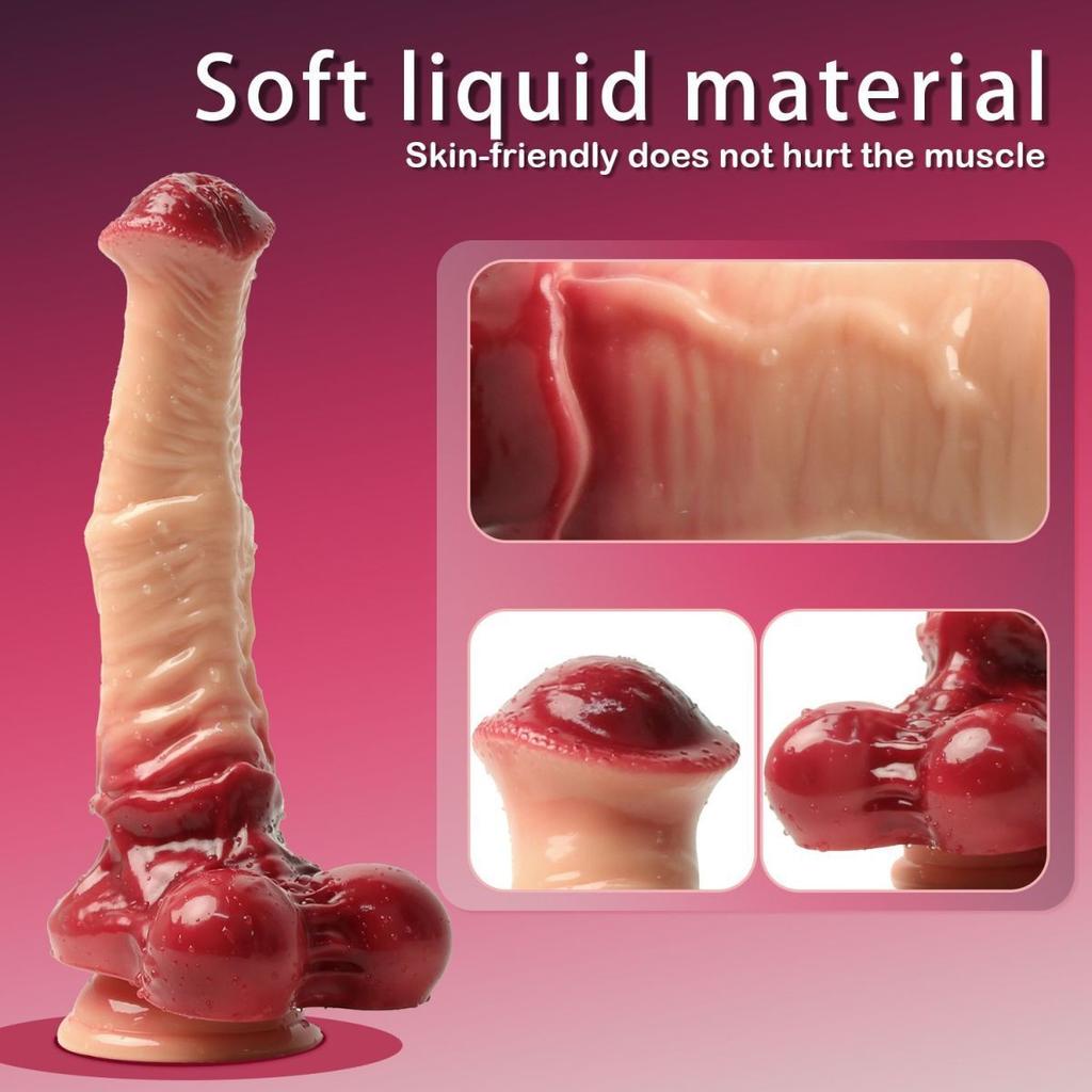 Huge Horse Dildo, Fat Fantasy Soft Realistic Dildos, Girthy Big Fake Penis for Men Women Gay, Adult Sex Toys