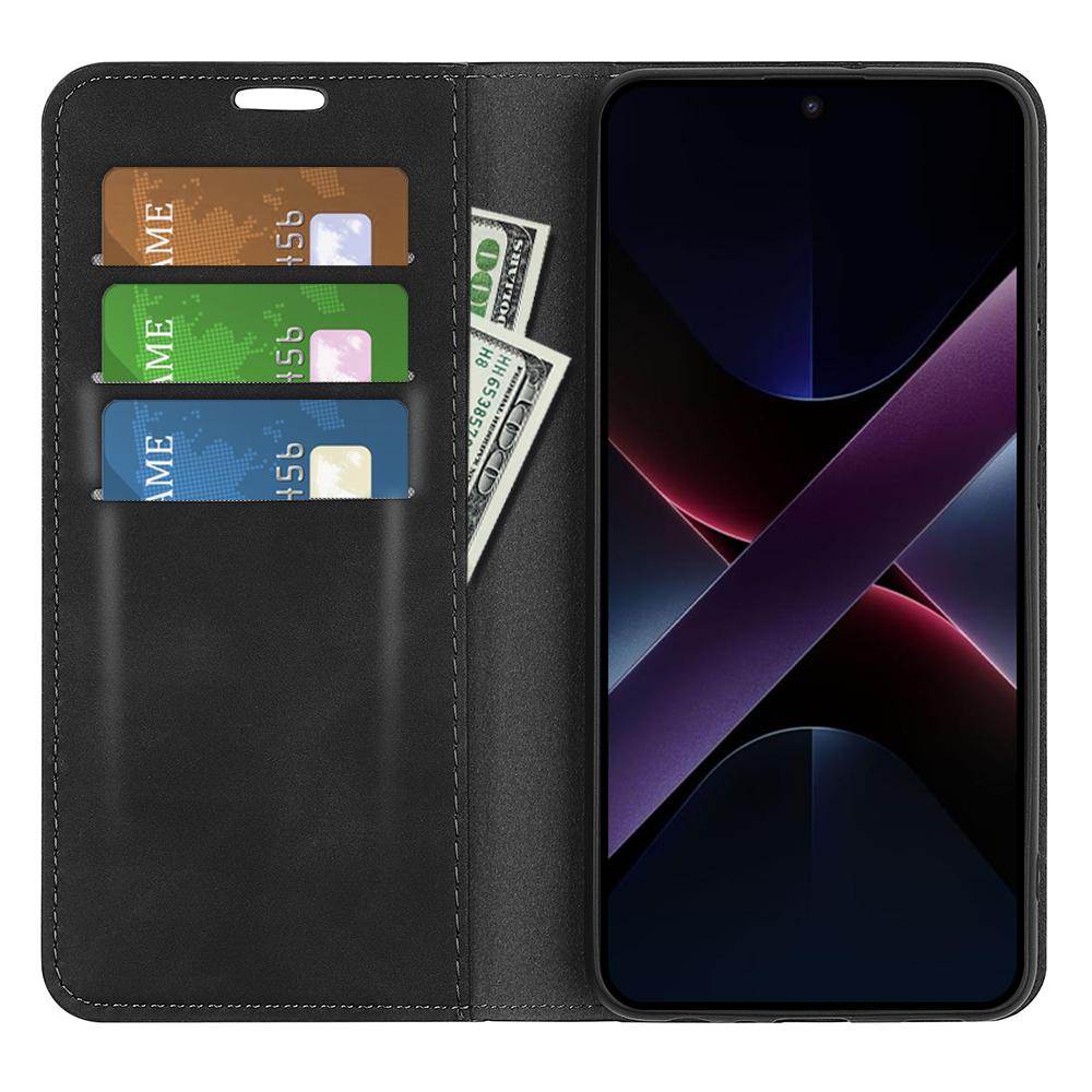 

For Xiaomi Poco X7 Pro 5G Case Skin Touch Leather Wallet Phone Cover Blue