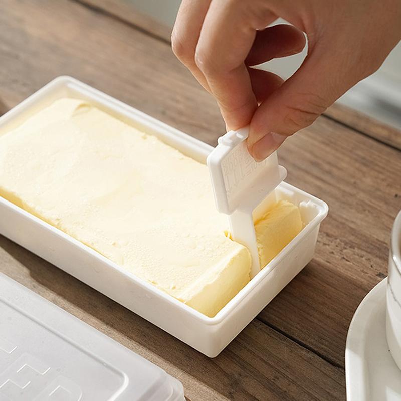 Portable Solid Butter Cutting Storage Box Kitchen Accessories Refrigerator Fresh Keeping Box Breakfast Cheese Fresh-Keeping Box