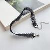 Ein modisches, einfaches, vielseitiges, sexy und retro schwarzes Spitzen-Choker-Halsband, Nackenband, Halskette und Schmuck für Damen