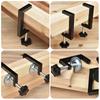 4Pcs 10-57mm Reversed Woodworking C-Clamp Adjustable Table Clamp Adjustable Work Surfaces Mounting Bracket Enduring