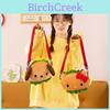 Hamburger Plush Toy With Large Capacity Shoulder Bag For Girls And Teens