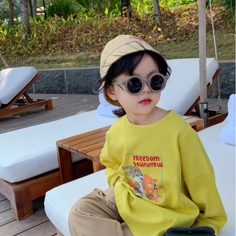 Fashion Round Frame Multi-Color Matte Round Frame Glasses Uv400 Uv Protection Baby Men'S And Women'S Children'S Glasses