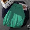 Women's Loose Solid Color Hooded Sweatshirt Jacket