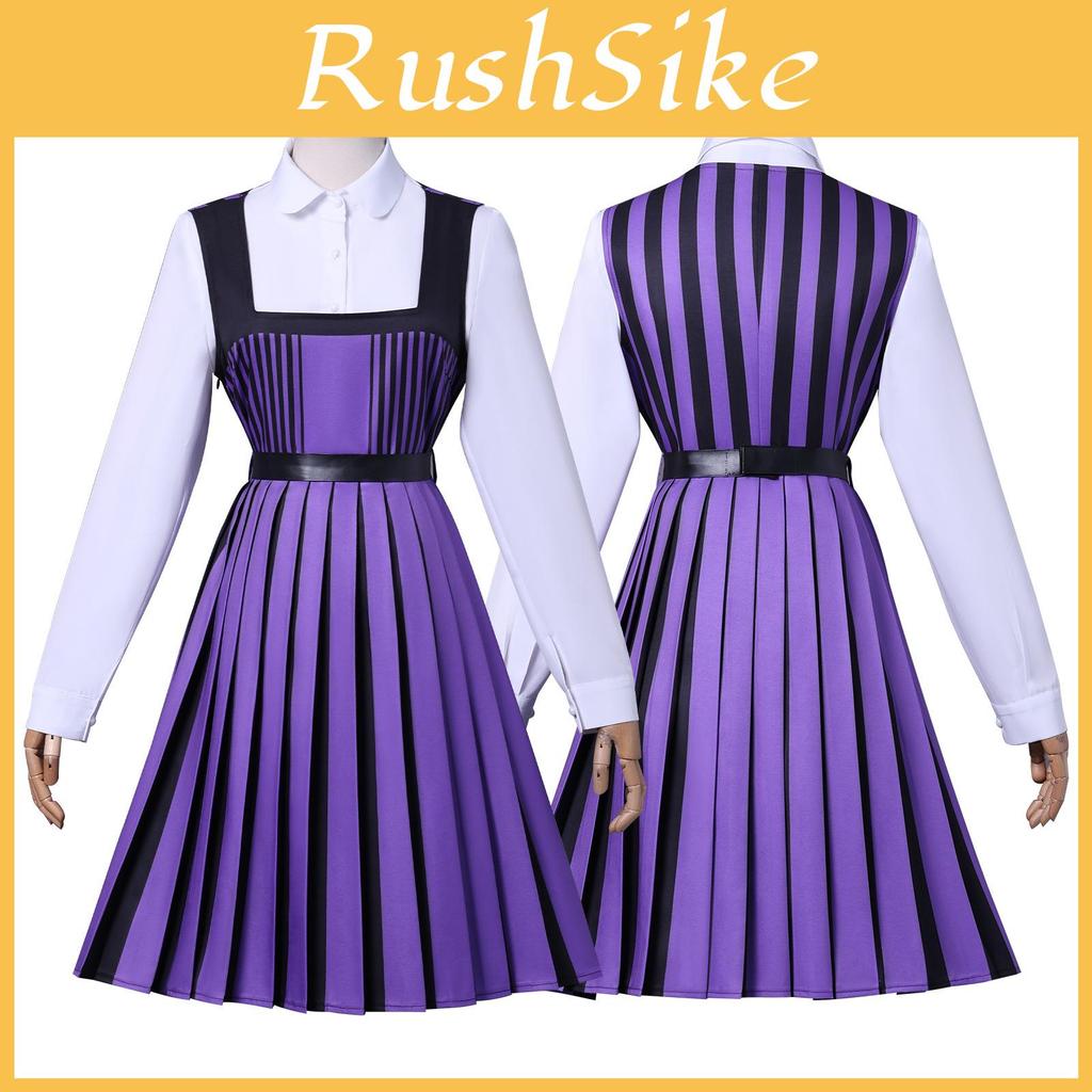Wednesday Addams Family Cosplay Costume With Polyester Fabric For Halloween And Role Play