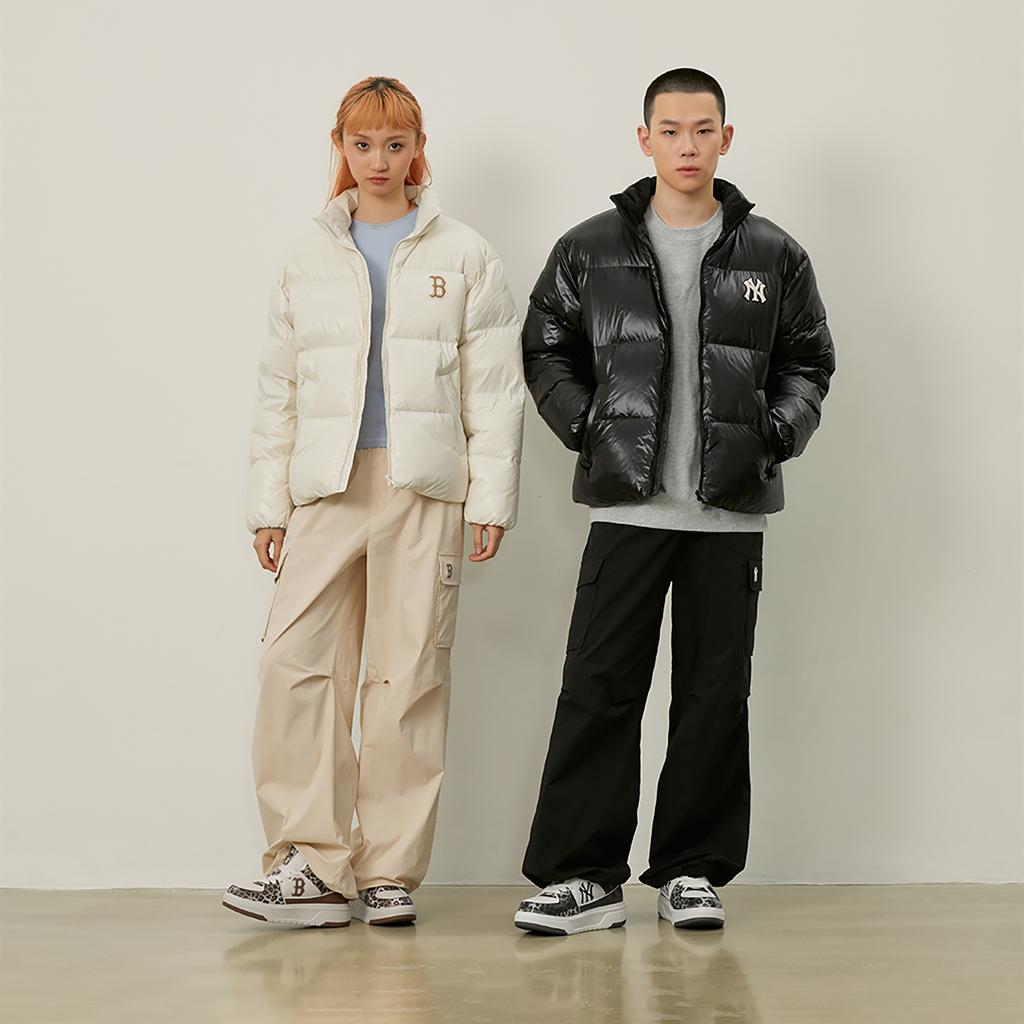 New MLB Boston Red Sox Basic Collection FW24 Down Jacket Men's Dark Cream 3ADJB2046-43CRD