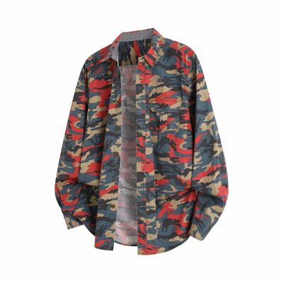Autumn Men'S Cotton Camouflage Long Sleeve Shirt Men'S Casual Loose Shirt Jacket