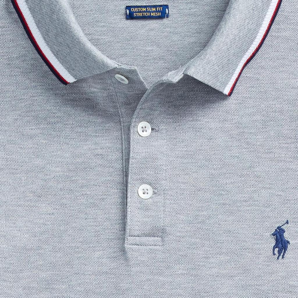 Polo Ralph Lauren Solid Color Pony Logo Embroidered Long Sleeve Polo Shirt Men tops Gray MNPOKNI16820343-020