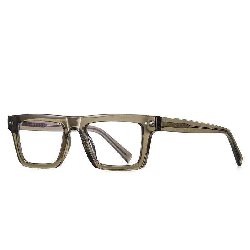 Transparent Gray Square TR90 Optical Eyeglasses Prescription Shortsighted Hyperopia Progressive Frames