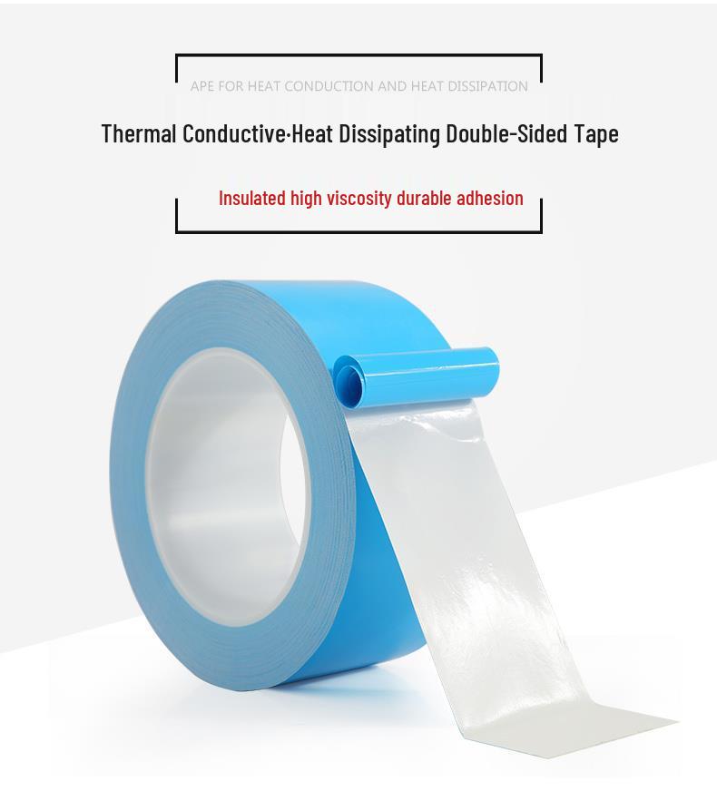 Taśma dwustronna przewodząca ciepło, dostępna w magazynie, do taśm LED i podłoży aluminiowych - Niebieska z włókna szklanego do rozpraszania ciepła.
