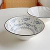 ZISIZ Douli Style Ceramic Bowl - Bubble Fish Pattern