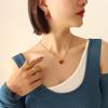 Korean Style Versatile Heart Necklace & Earrings Set