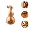 Brass Mini Chinese Gourd Feng Shui Ornament 3.5x7.4cm Decorative Statue for Restaurants Shops