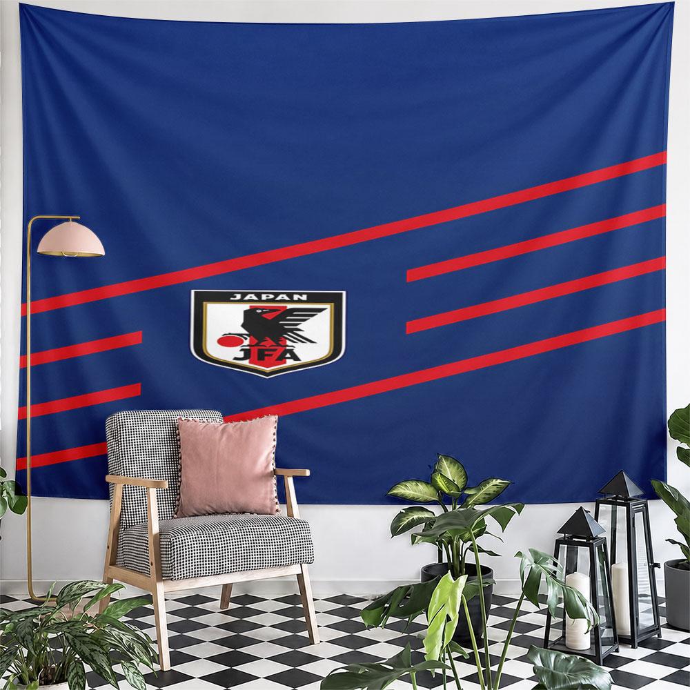 "Japan Football Association Emblem Design" Pattern Wall Hanging Tapestry Decorative Tapestry Home Decor for Bedroom and Living Room