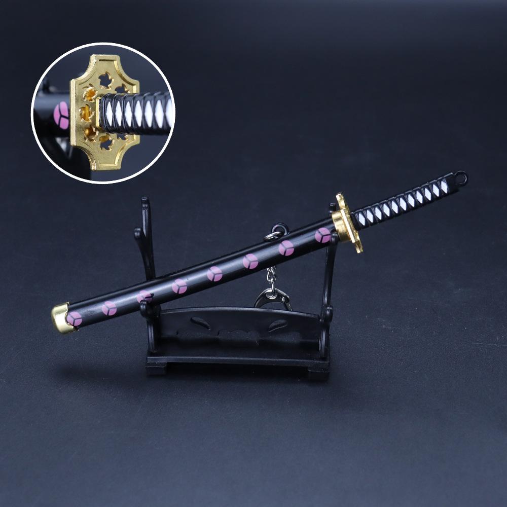 Mini Roronoa Zoro Samurai Sword Keychain Anime Scabbard Key Ring