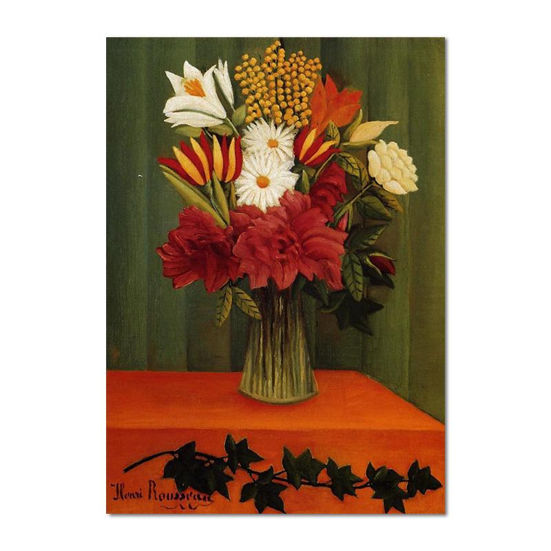 Анри Руссо, классическая ваза с цветами, постер, букет цветов, холст, живопись, настенные художественные фотографии, современные принты, домашний декор 21x30cm No Frame