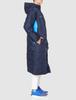 Mizuno TEAM LINE Training Wear Bench Size Navy x Diva Size L Coat, 32ME1663, Blue,