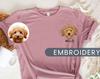 Custom EMBROIDERED Pet Shirt Pet Photo + Name Custom Dog Shirt Personalized Dog Shirt Custom Dog T Shirts Custom Cat Shirt