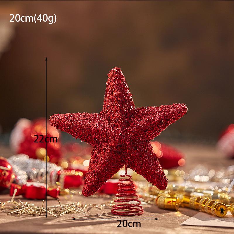 15/20cm Champagne Gold & Silver Foam Christmas Tree Topper Star.