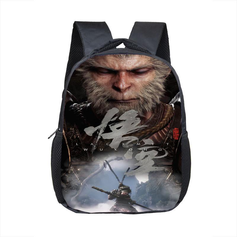 Adorable 2024 Black Myth Wukong Cartoon Backpack For Kids Age 3 To 5 With Breathable Design