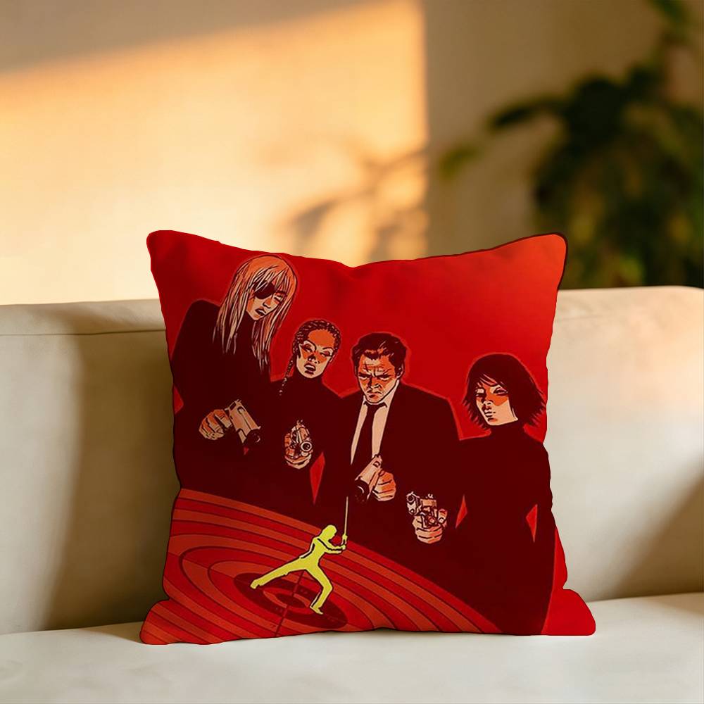 Classic Movie PC KKill Bill Pillow Case Square DoubleSided Sofa Cushion Cover Bedroom Bedside Pillow