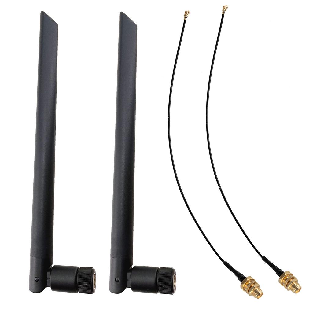 Kabel Mini PCIe na RP-SMA 6dBi Externí bezdrátová anténa pro PC AC WiFi Bluetooth