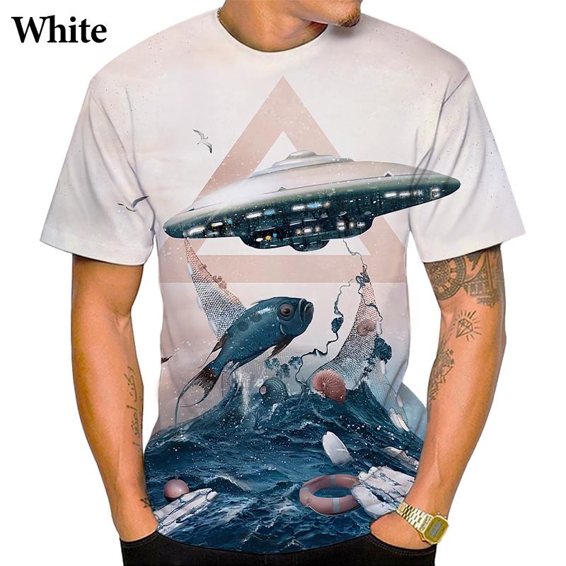 Summer Funny 3D Printing Men's Fashion Casual Short-sleeved Novelty T-shirt