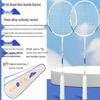 COKA Integrated Steel Alloy Badminton Racket Set