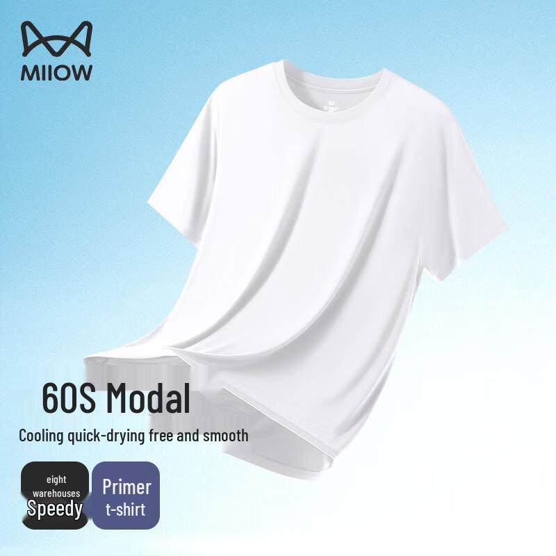 MiiOW Men s Ice Silk Modal Short Sleeve T-Shirt XL
