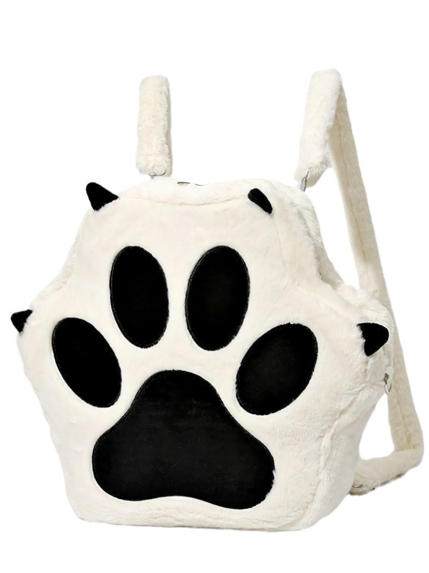 

Paw White [BuBu Ohana] Bag, Backpack, Shoulder, 2-way, Bag, Satchel, Diagonal, Crossbody, Hanging, Gusseted, Casual, Fluffy, Women s, Spring, Summer, білий