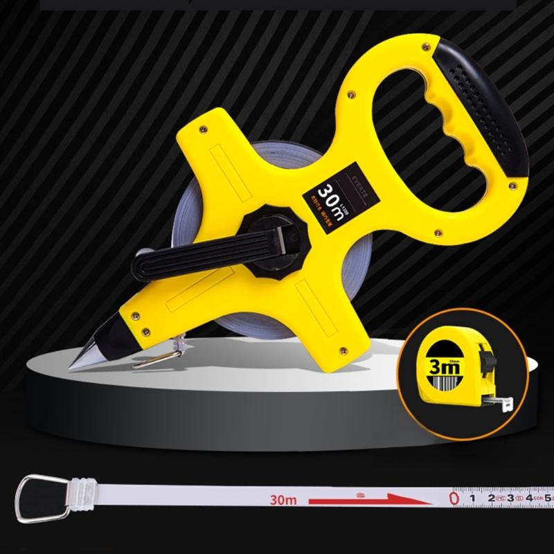Heavy Duty ABS Tape Measure with 3 Meter Reward Tape Waterproof Nylon Fiber Coating for Construction Tailoring Home Use