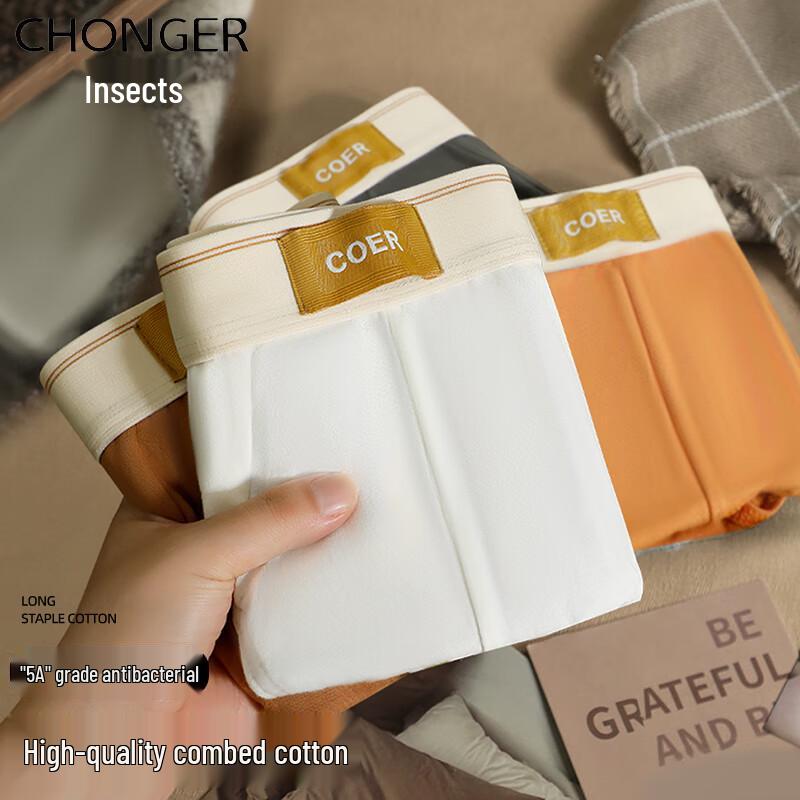 Chong'er Men's Cotton Antibacterial Sport Briefs