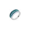 Bague Zirconia Verte Exquise Tendance Créative Luxe Léger pour Femme Tempérament Élégant Cadeau Saint-Valentin Bijoux
