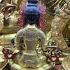Pure copper Jizang King Bodhisattva Buddha statue 30 cm Tibetan blessing ornament brass material gilt craftsmanship