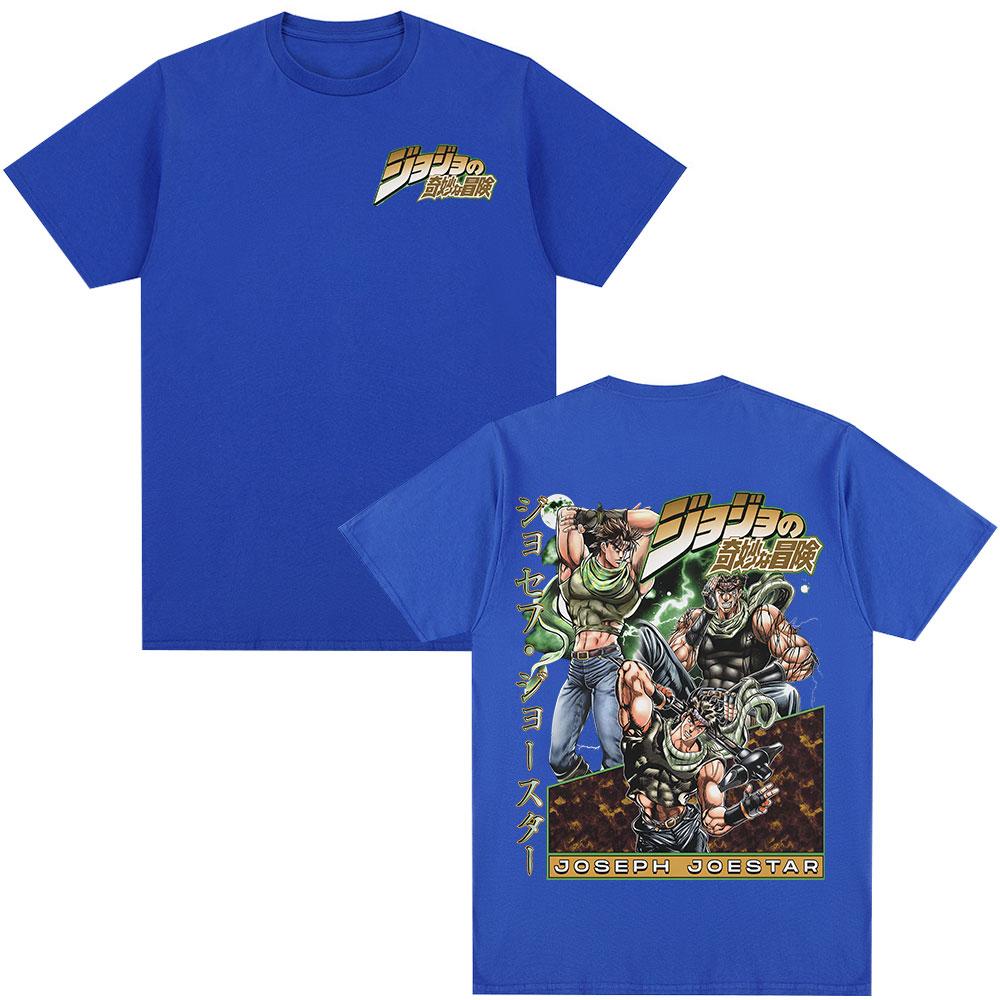 Anime JoJo Bizarre Adventure Tshirt Joseph Joestar Manga Graphic Tees Mens Women Clothing Casual Fashion Short Sleeves T Shirt