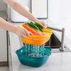 Drain Basket Kitchen Storage Double-layer Household Vegetable Basket Fruit and Vegetable Basket Basin