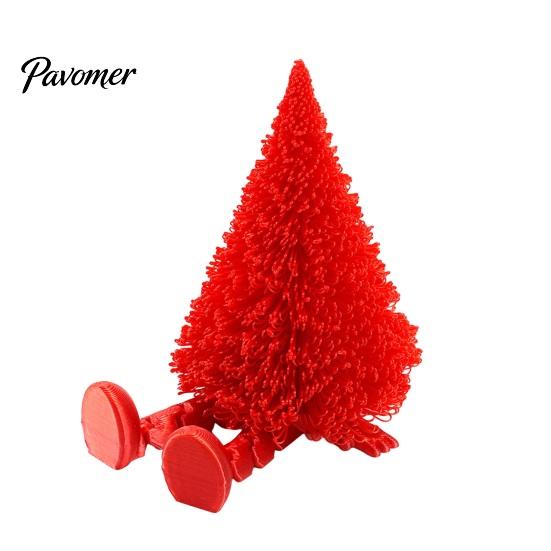 Unique Creative Christmas Gifts Tree Figure, Flexible Movable Joints 3D Printed Holiday Atmosphere Decorations Ornament, Festive Figure for