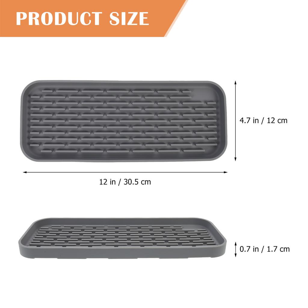 Silicone Storage Tray Thickened Non Slip Dish Drying Mat Household Kitchen Countertop Silicone Drying Tray Heat Insulation Pad