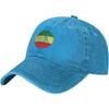 Lion of Judah Flag Rasta Baseball Cap Washed Denim Hat Adjustable Outdoor Golf Dad Hat