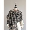 Temperament Double-sided rose imitation cashmere scarf Good quality Summer office lunch break Air conditioner shawl