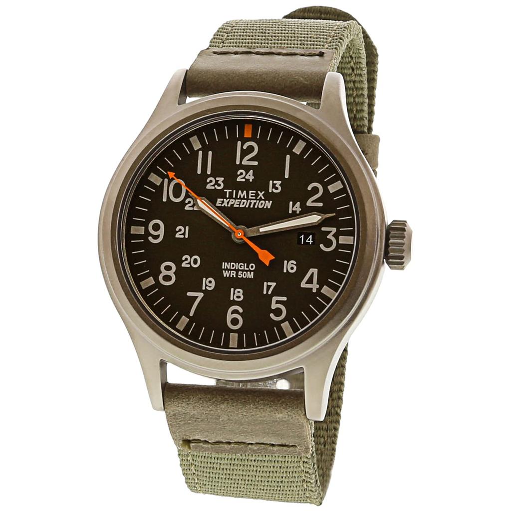 TIMEX Expedition TW4B14000 Brown Nylon Japanese Quartz Dress Watch Men's