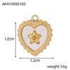 CARLIDANA New Fashion Pendants Charms Heart-shaped Stainless Steel Plated Gold Zircon Pendant Love Red Enamel Women's Gifts