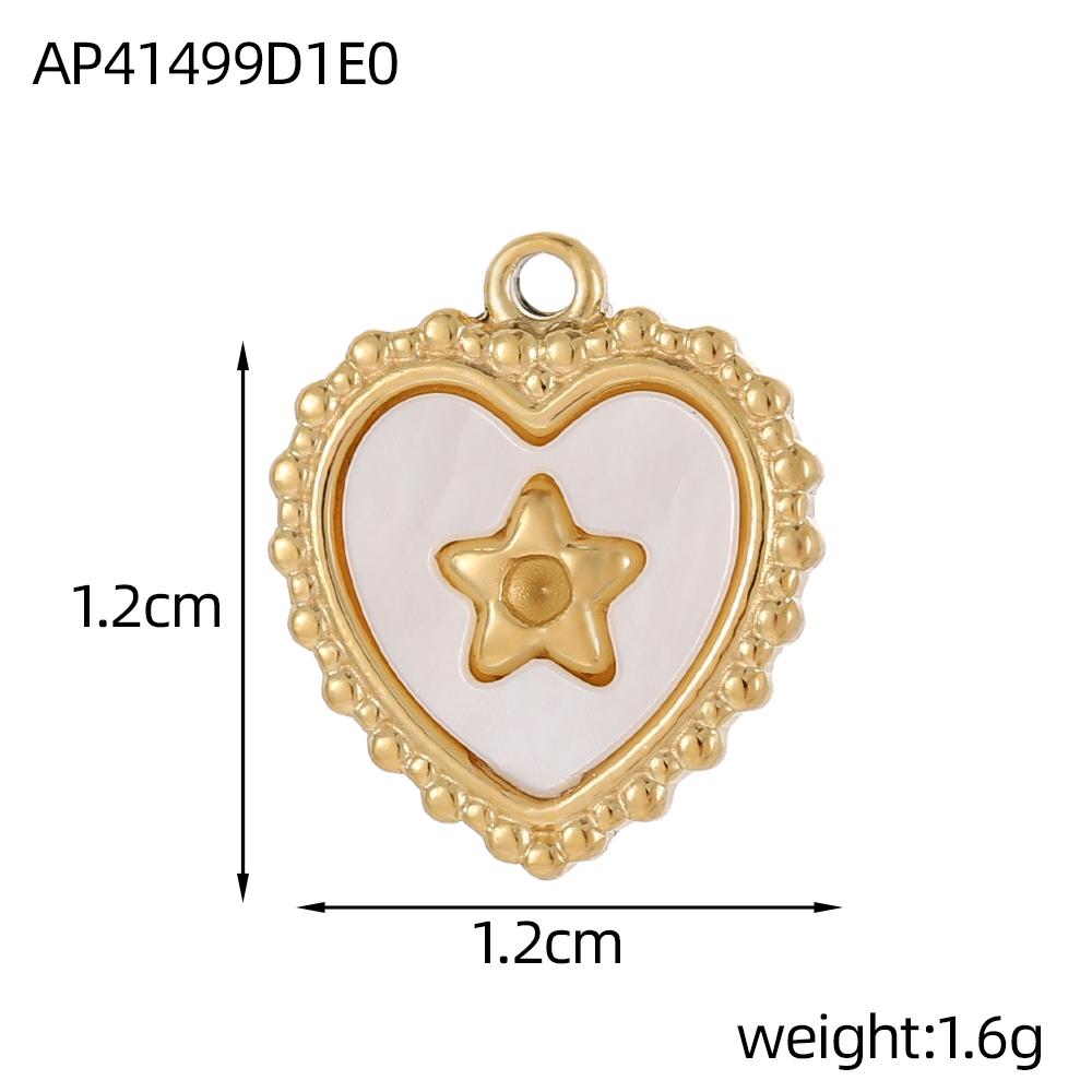 

CARLIDANA New Fashion Pendants Charms Heart-shaped Stainless Steel Plated Gold Zircon Pendant Love Red Enamel Women s Gifts