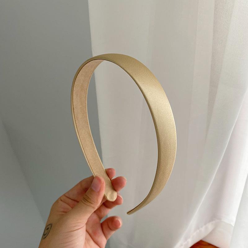 Simple Solid Color Satin Headbands For Women Smooth Wide Hairbands Girls Hair Hoop Band Headwear French Style Hair Accessories