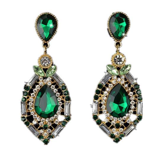 Smart Teardrop Shape Rhinestone Big Drop Dangle Earrings Gift