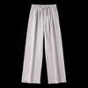 ROMON Women's Cotton Linen Wide-Leg Straight Pants