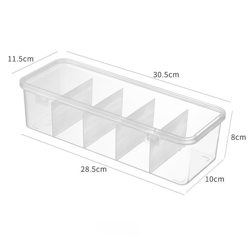 Transparent Data Cable Organizer Case Classification Dustproof Card Organizer with Lid Clutter Collection Box for Office Home