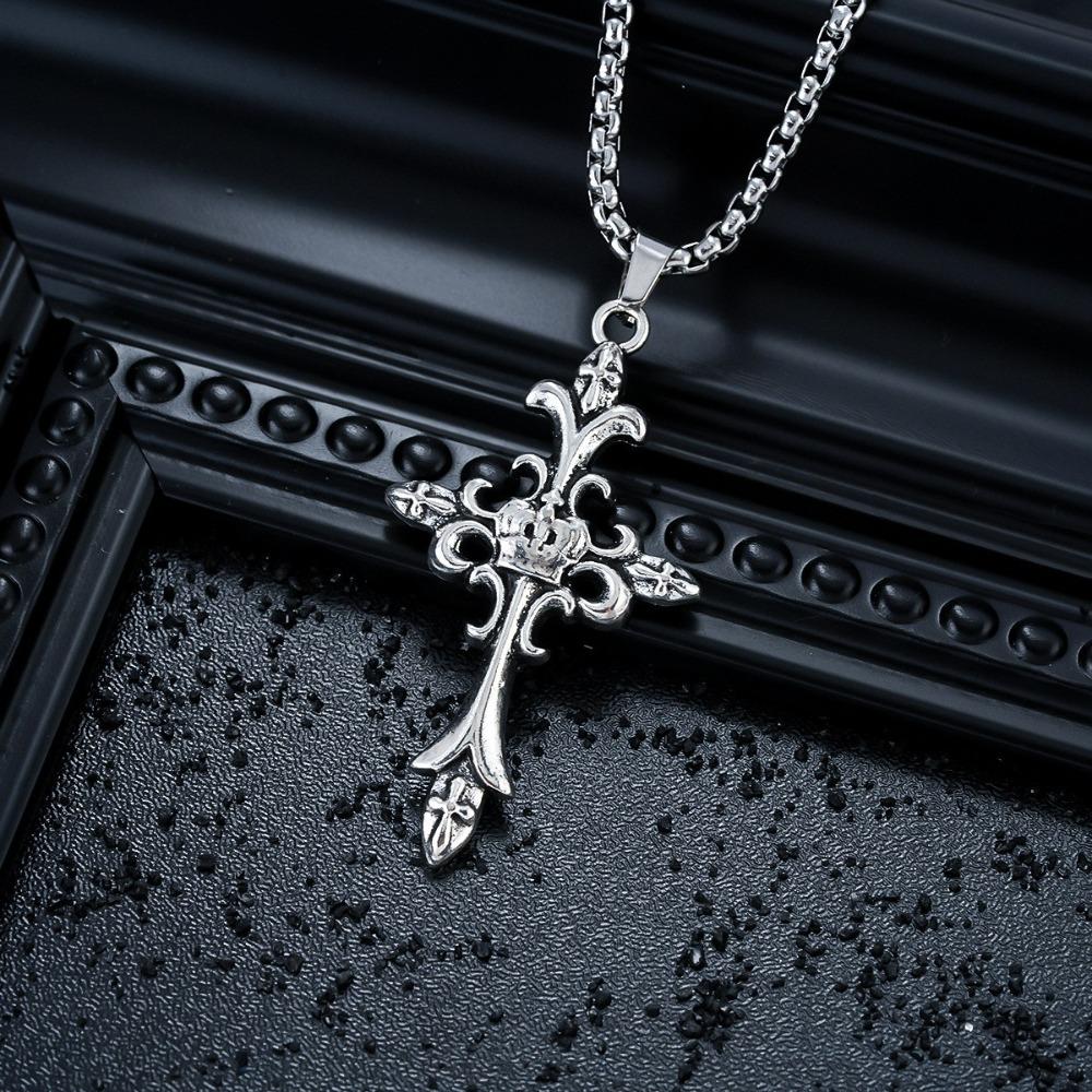 Kreuzkette Herren Titanstahl Nicht Verblassend Hochwertiges Gefühl Vielseitiges Persönlichkeitsdesign Sommer Accessoires Damen Trend Einfacher Schmuck