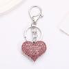 Sparkling Heart Keychain With Full Rhinestone Elegant Design Alloy Keyring Pendant For Gifts And Daily Use