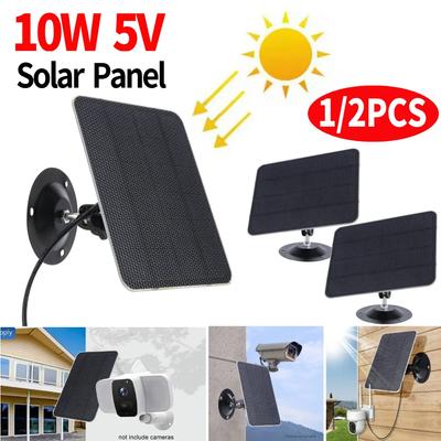 10W 5V Solární panel Micro USB Venkovní solární nabíječka Pro IP bezpečnostní kamery Nabíječka Domácí osvětlovací systém Solární panely